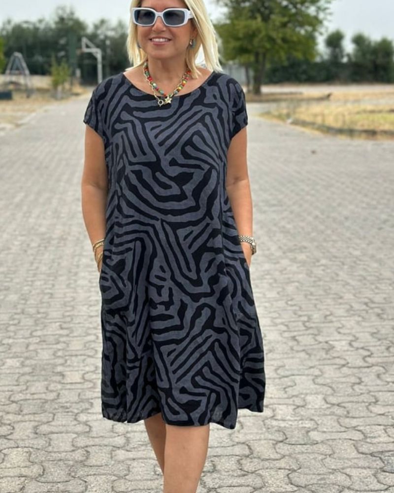 Nelia™ – Luchtige Zomerjurk met Elegante Print