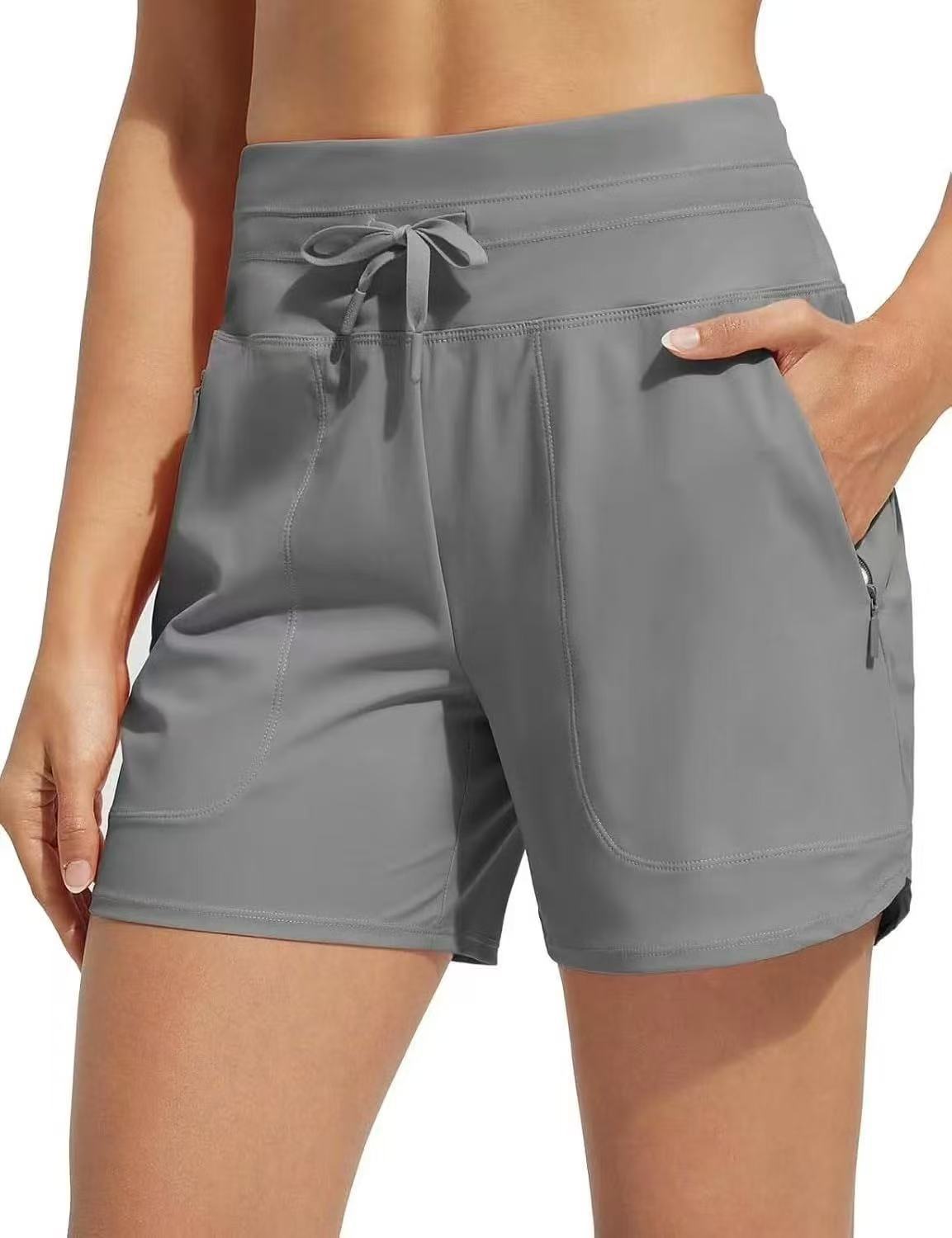 Aqua Elegance – Sneldrogende Hoge Taille Badpakshorts