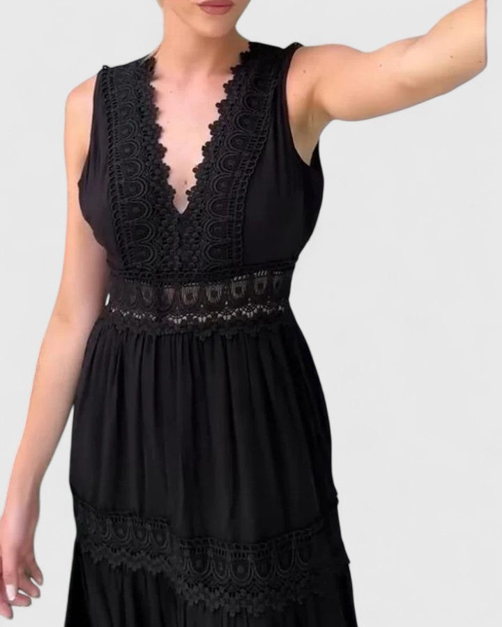 Alena™ | Elegante Midi Jurk met Verfijnde Pasvorm