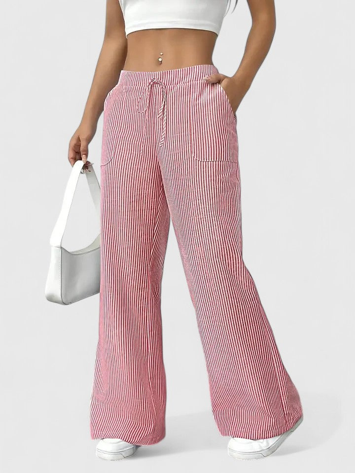 Dominique | Elegante wijde broek met comfortabele pasvorm