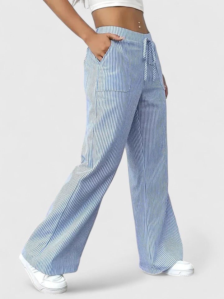 Dominique | Elegante wijde broek met comfortabele pasvorm