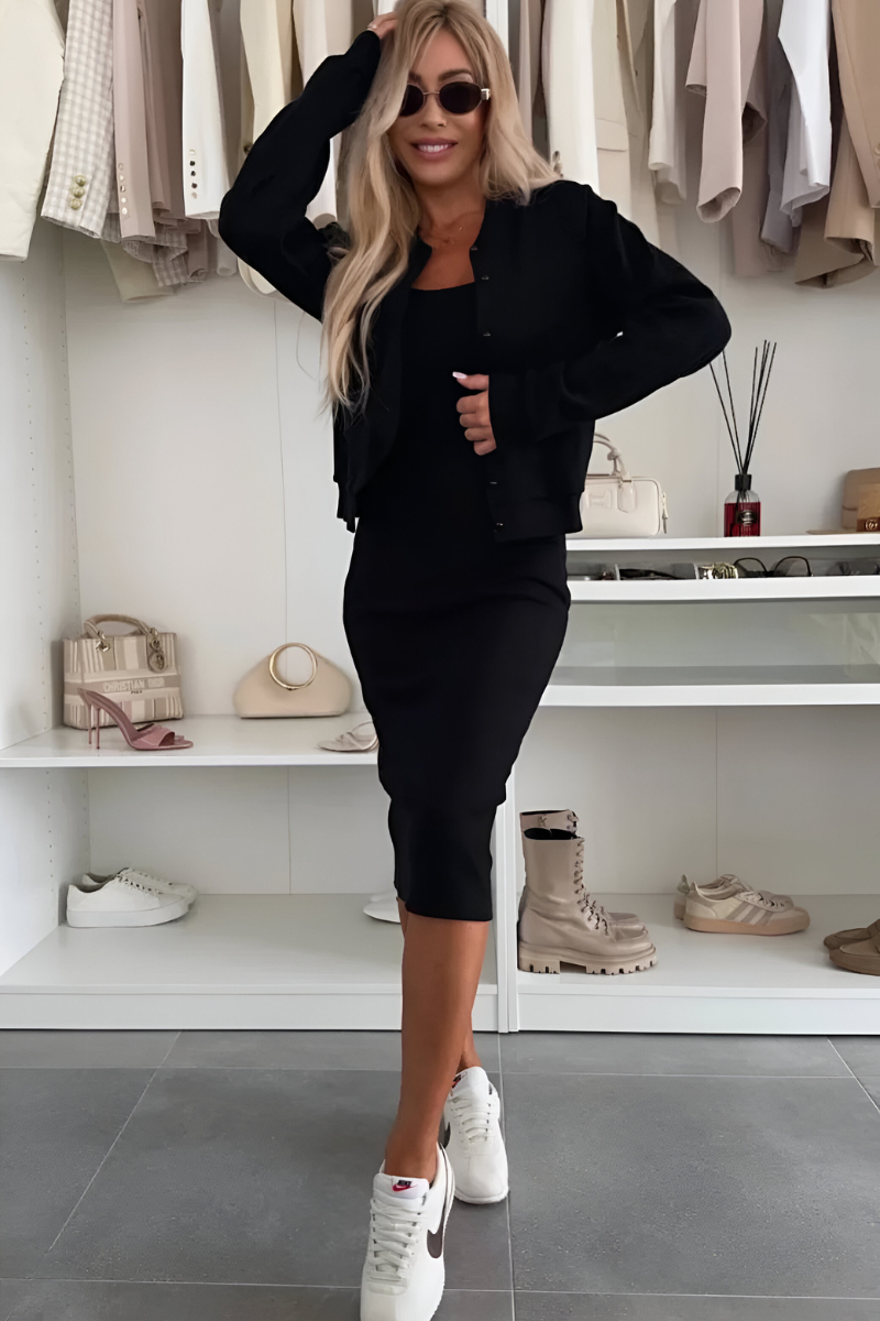 Noor™ | Comfortabele Midi Jurk & Vest