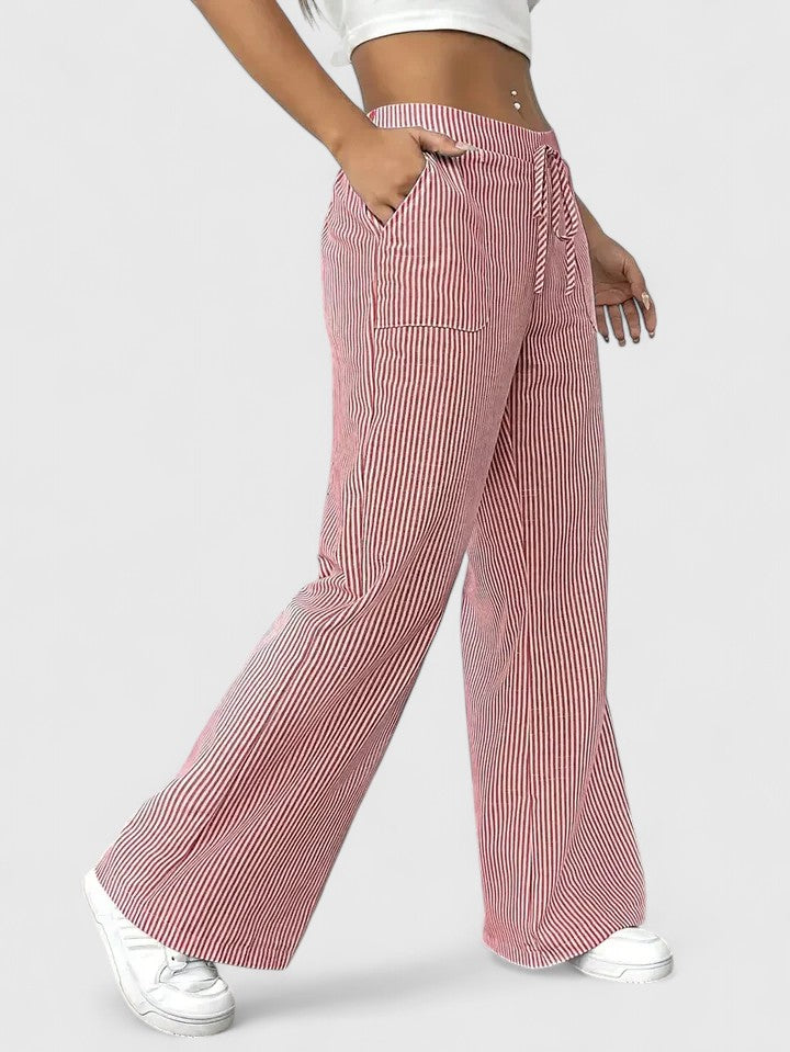 Dominique | Elegante wijde broek met comfortabele pasvorm