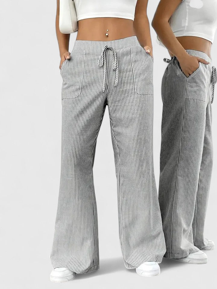 Dominique | Elegante wijde broek met comfortabele pasvorm