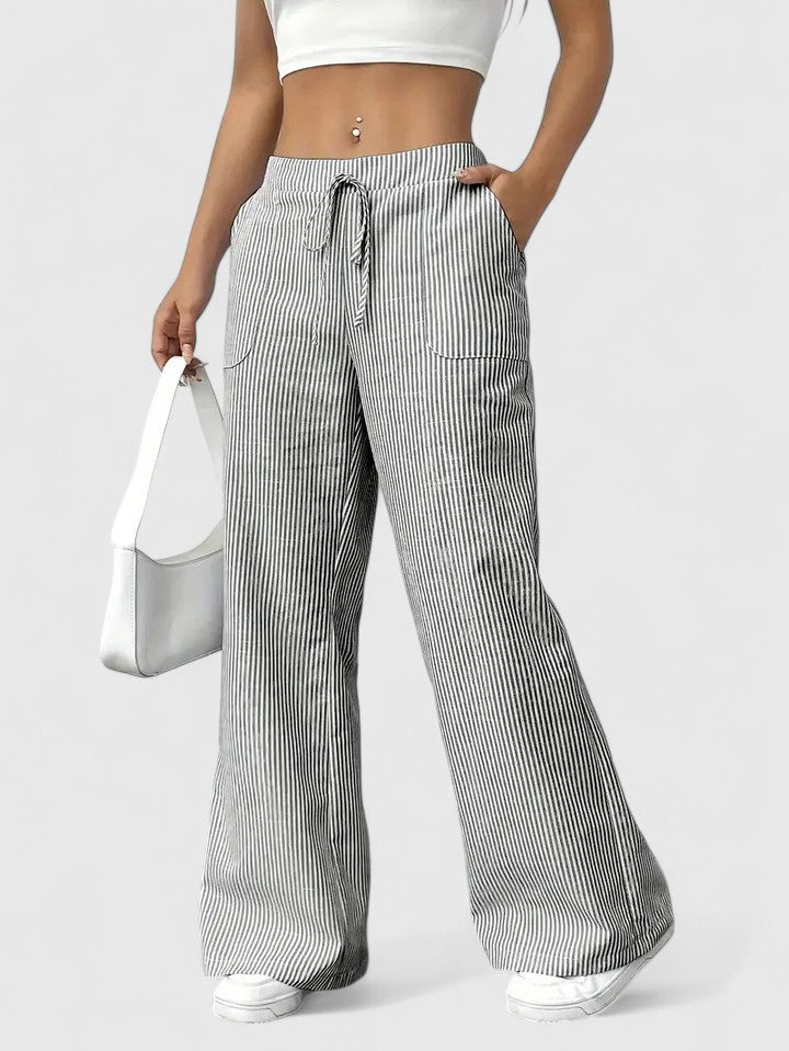 Dominique | Elegante wijde broek met comfortabele pasvorm