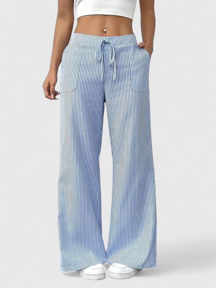 Dominique | Elegante wijde broek met comfortabele pasvorm