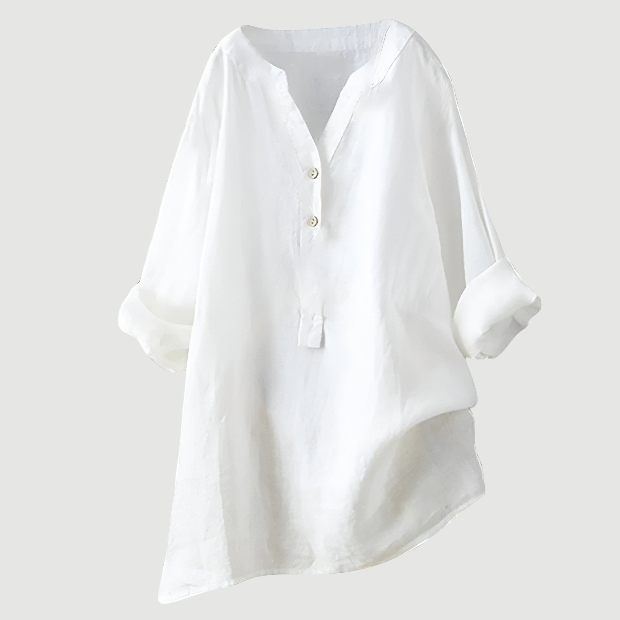 Freja – Luchtig en comfortabele linnen blouse met knopen