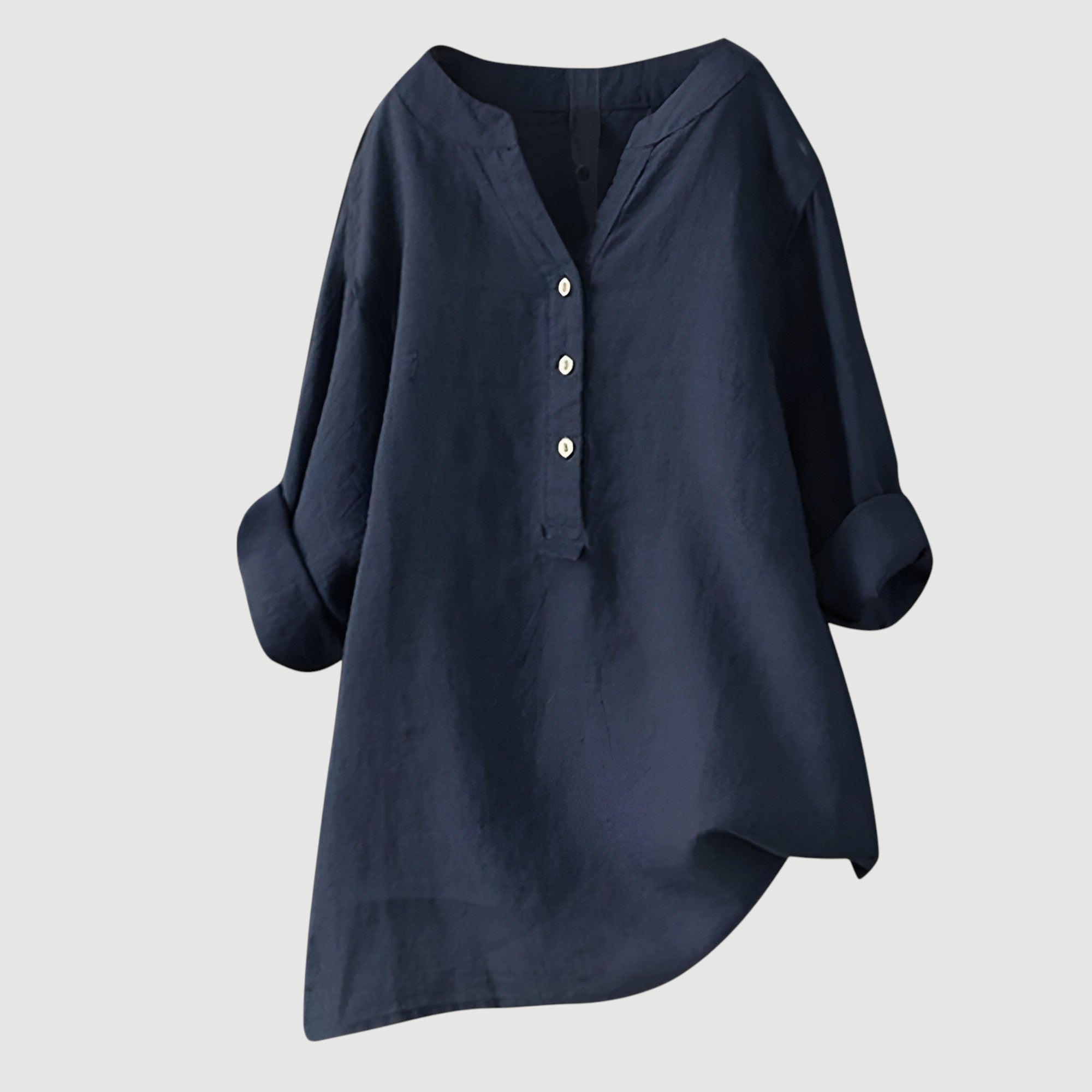 Freja – Luchtig en comfortabele linnen blouse met knopen