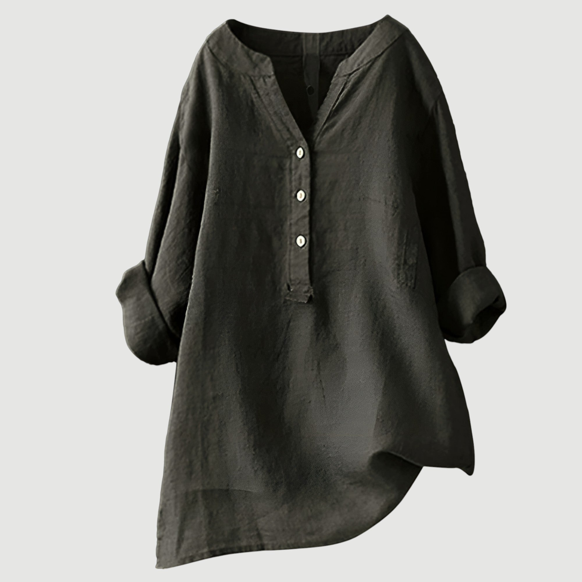 Freja – Luchtig en comfortabele linnen blouse met knopen