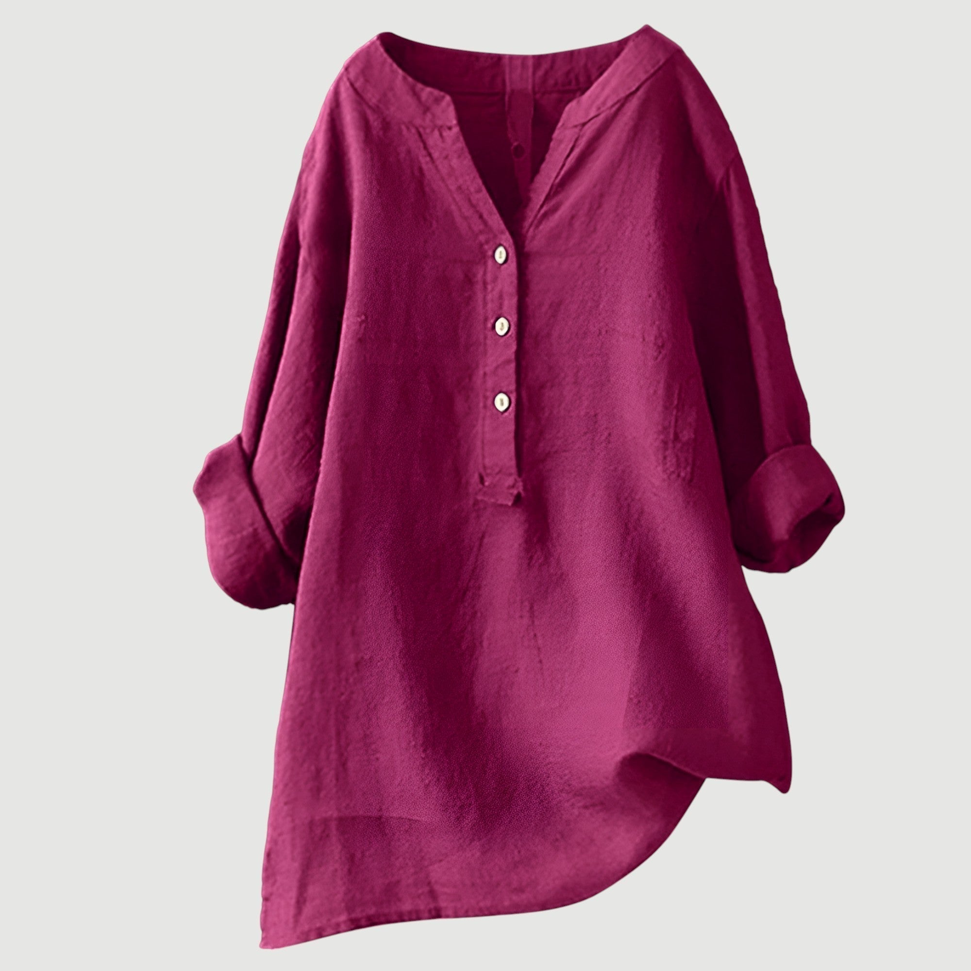 Freja – Luchtig en comfortabele linnen blouse met knopen