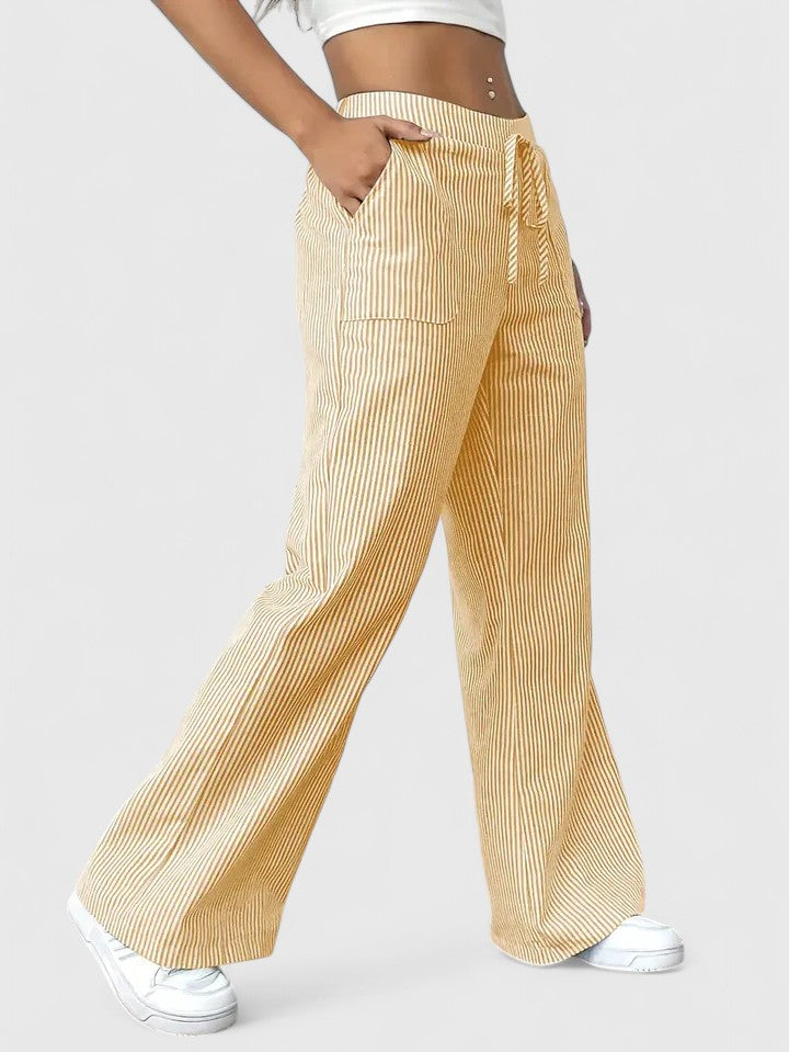 Dominique | Elegante wijde broek met comfortabele pasvorm