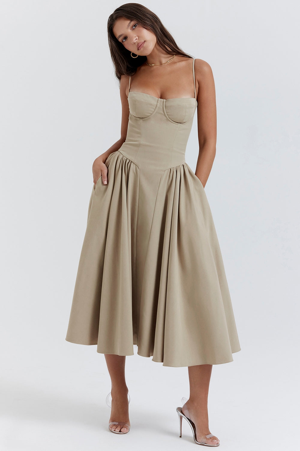 Celine Corset Midi Jurk