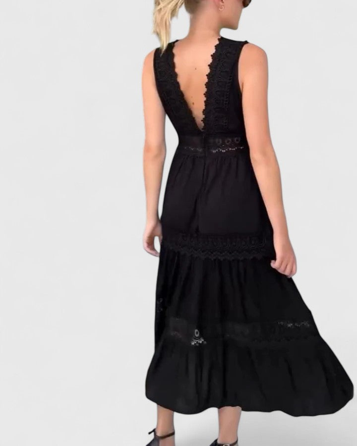 Alena™ | Elegante Midi Jurk met Verfijnde Pasvorm