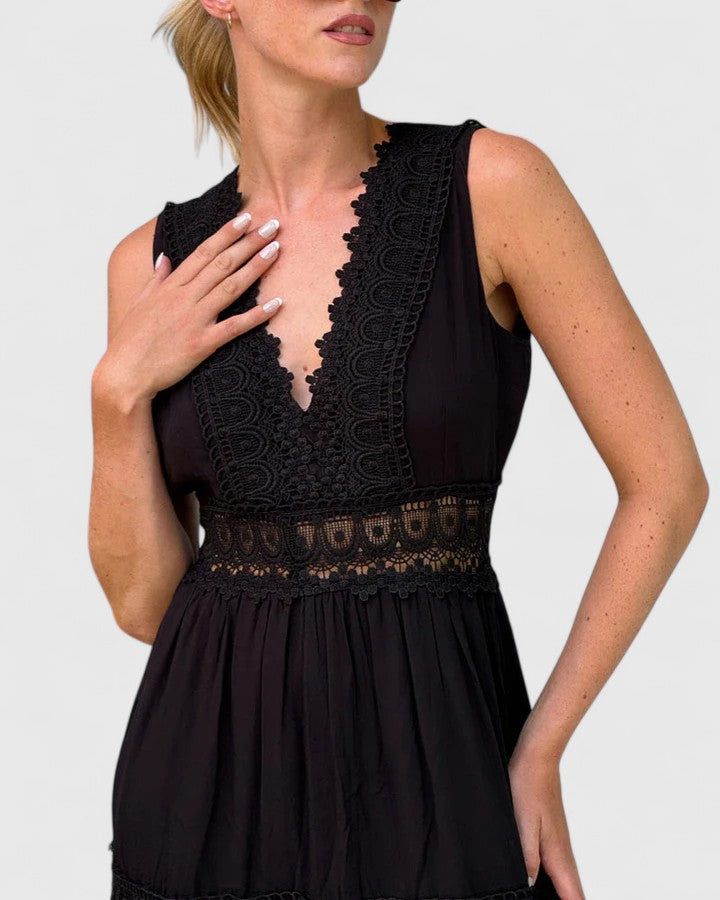 Alena™ | Elegante Midi Jurk met Verfijnde Pasvorm