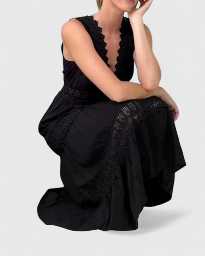 Alena™ | Elegante Midi Jurk met Verfijnde Pasvorm