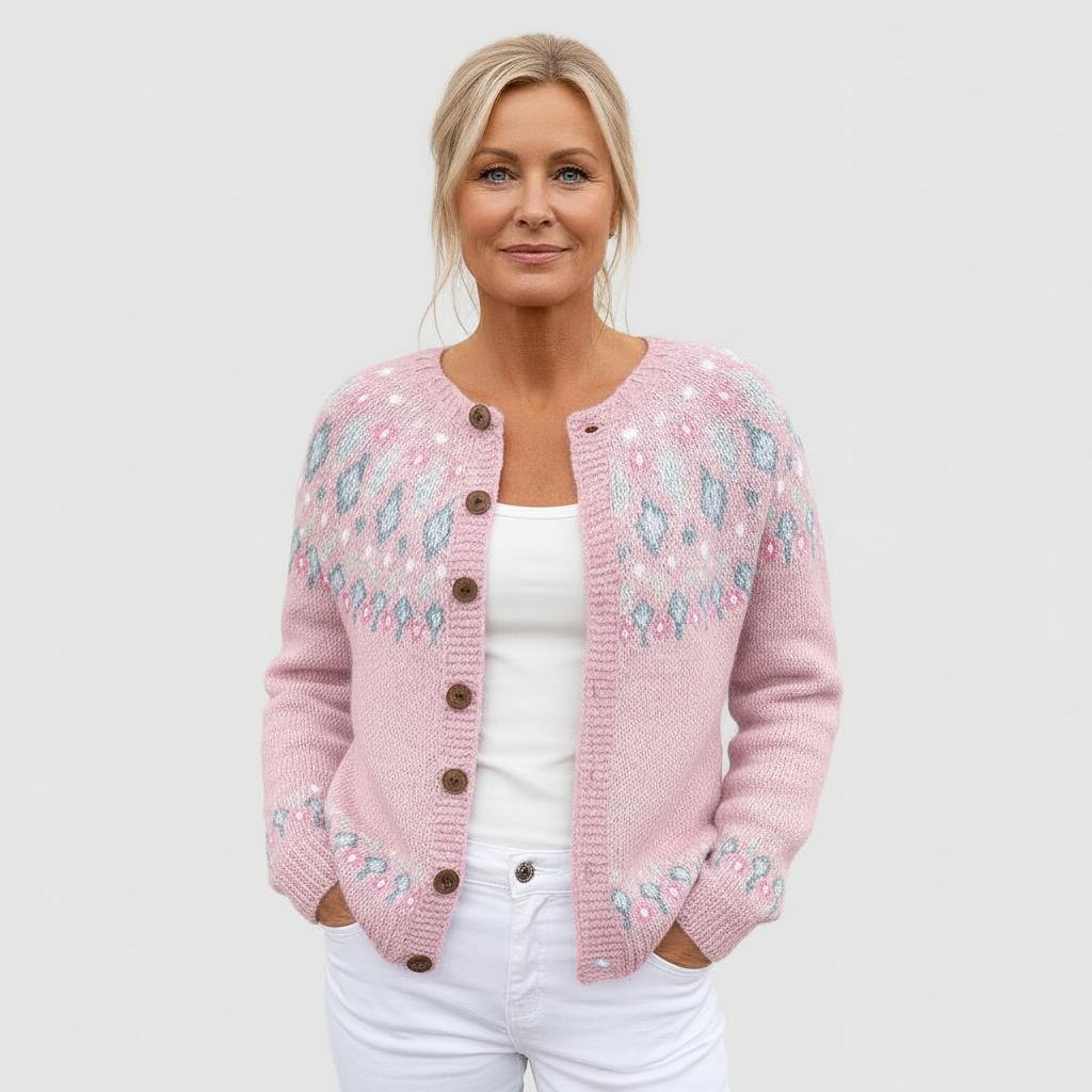 Eva™ | Losgebreide Cardigan met Patroon