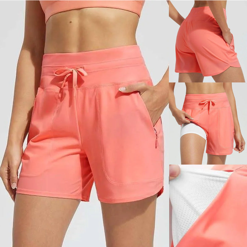 Aqua Elegance – Sneldrogende Hoge Taille Badpakshorts