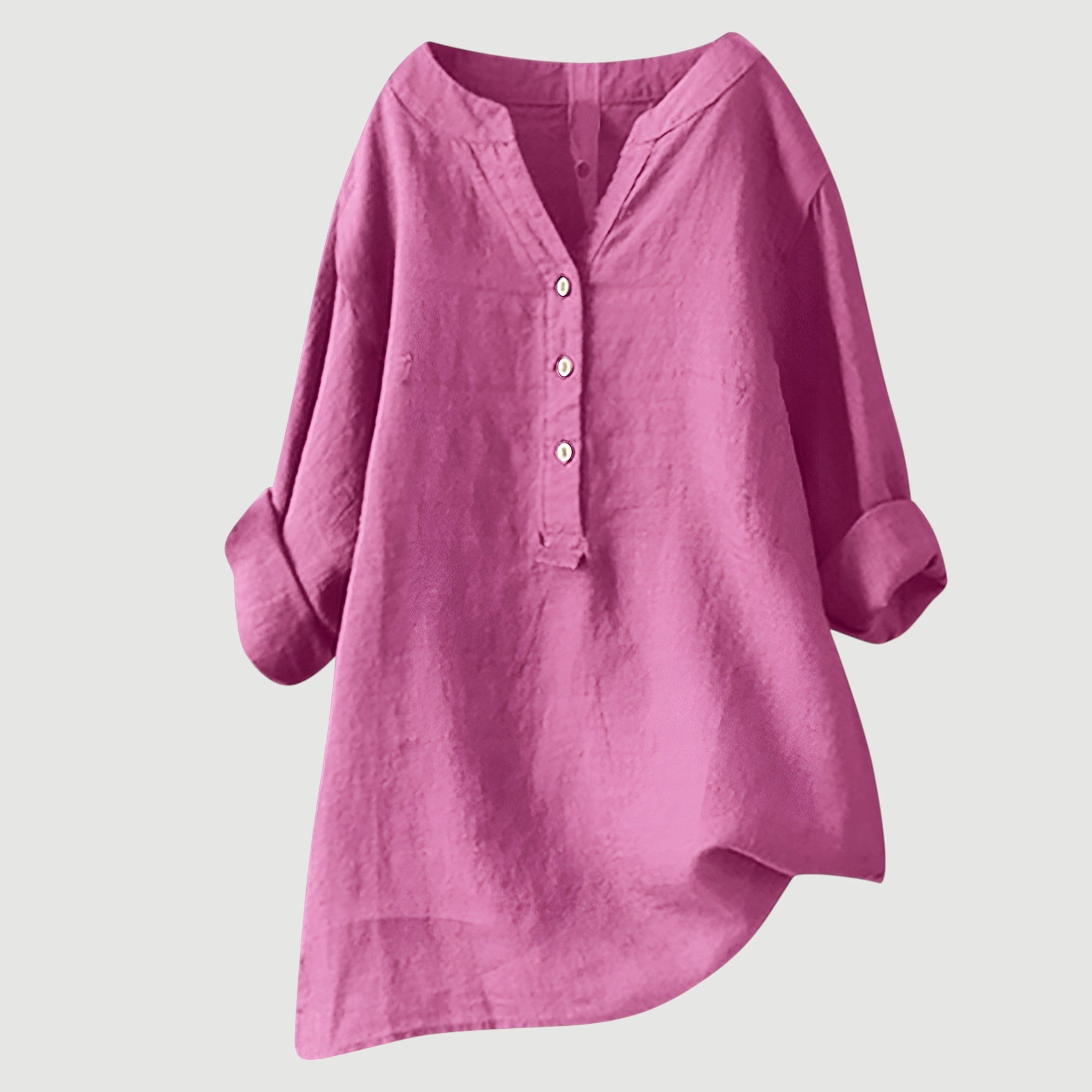 Freja – Luchtig en comfortabele linnen blouse met knopen